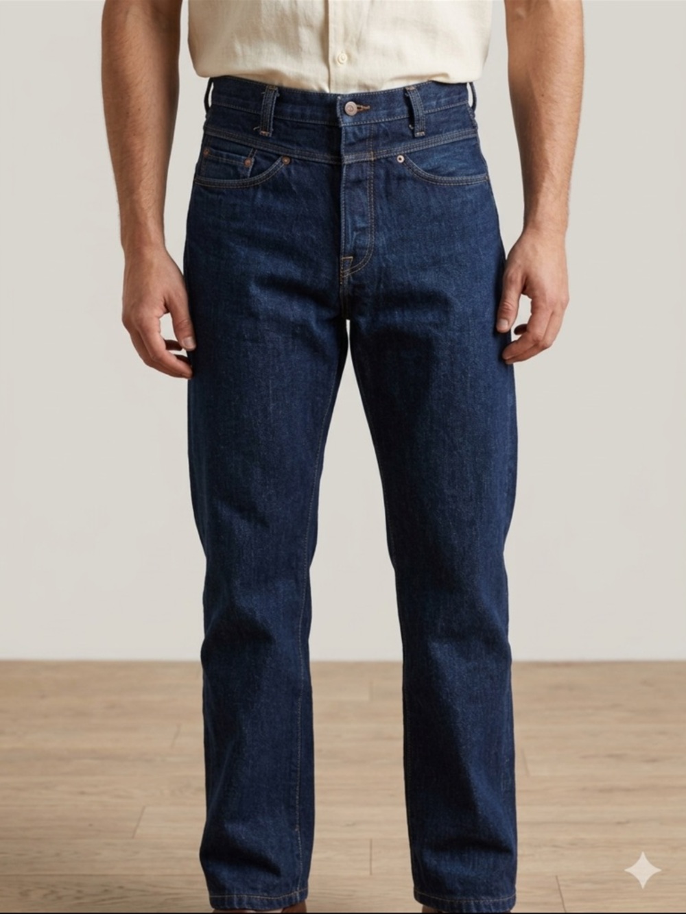 Marithe Francois Girbaud Men's Relaxed Jeans - Deep Indigo Blue